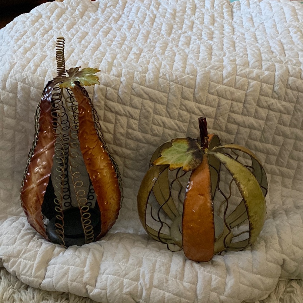 Metal Gourd and Pumpkin.